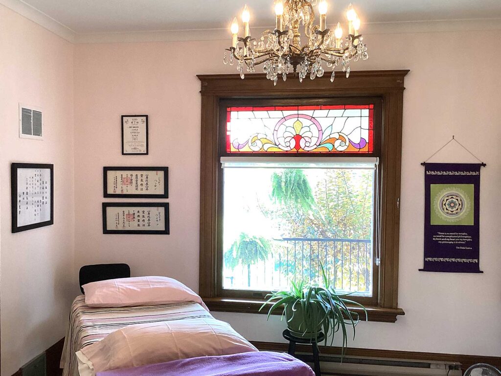 Treatment rom for reiki and other modalities at Well Being Reiki Stratford Ontario